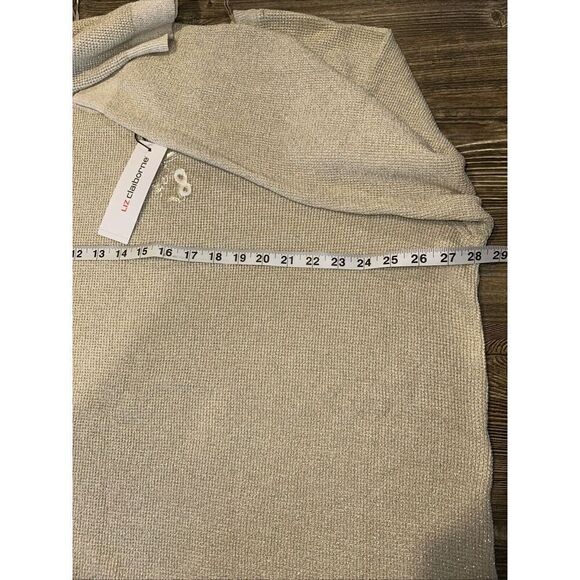 Liz Claiborne Gold Metallic Crema Sweater. Size XXL. Shimmering Gold. NWT. 11 - Picture 7 of 11